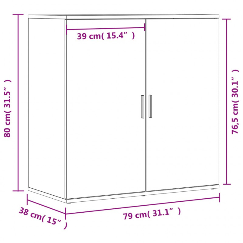 Szafka, biała, 79x38x80 cm, materiał drewnopochodny