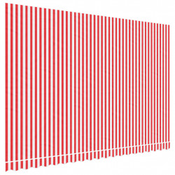 Tkanina na wymianę do markizy, czerwono-białe paski, 4,5x3 m