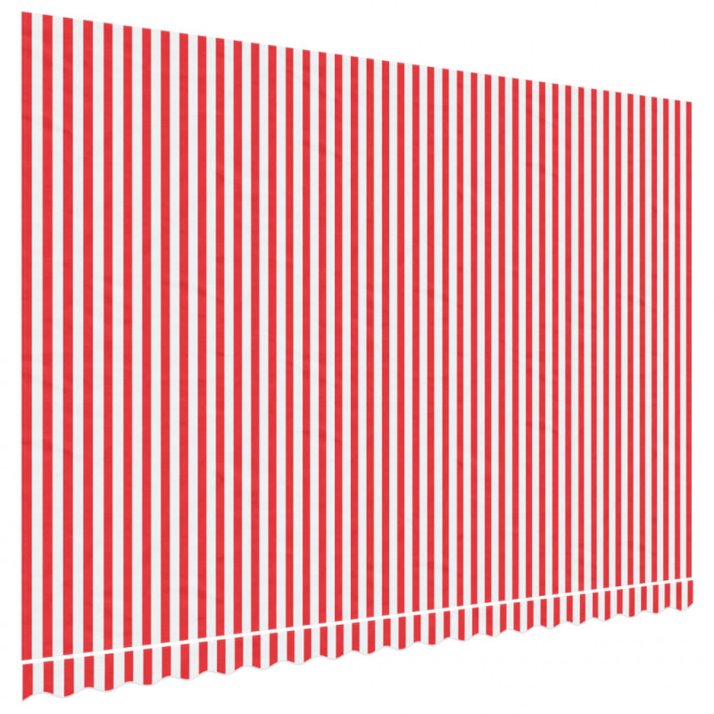 Tkanina na wymianę do markizy, czerwono-białe paski, 4,5x3 m