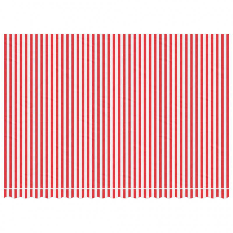 Tkanina na wymianę do markizy, czerwono-białe paski, 4,5x3 m