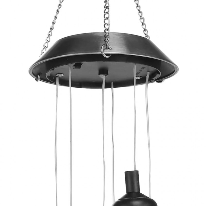 HI Solarna lampa dekoracyjna LED, szkło crackle, 6 żarówek