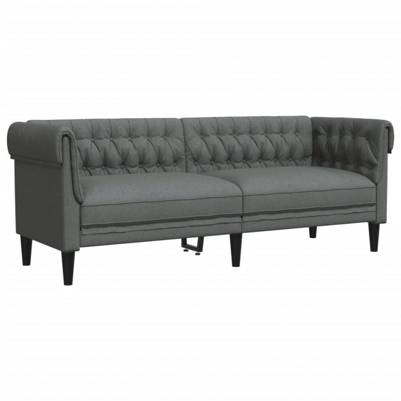 3-cz. komplet wypoczynkowy, ciemnoszary, obity tkaniną