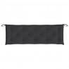 Poduszka na ławkę ogrodową, czarna, 150x50x7 cm, tkanina