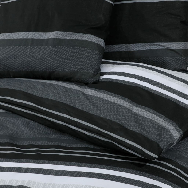 Zestaw pościeli, czarno-biały, 225x220 cm, bawełna