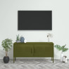 Szafka pod telewizor, oliwkowa, 105x35x50 cm, stalowa
