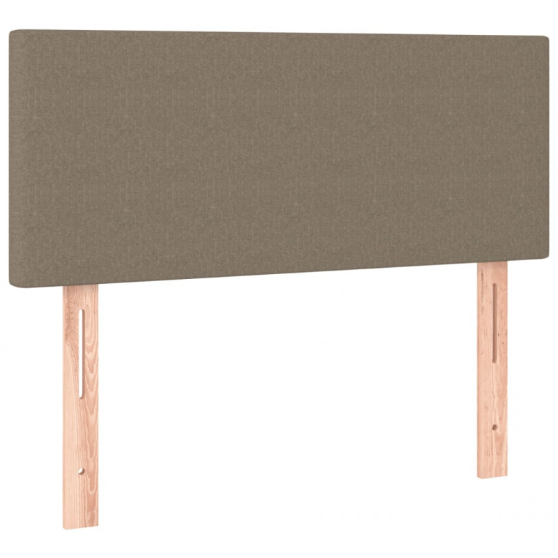 Łóżko kontynentalne z materacem, taupe, 120x190 cm, tkanina
