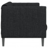 Sofa 3-osobowa, czarna, tapicerowana tkaniną