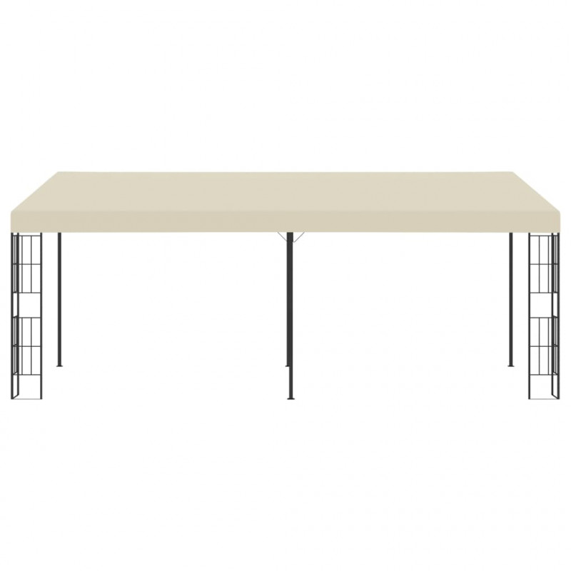 Altana przyścienna, 3x6 m, kremowa, tkanina