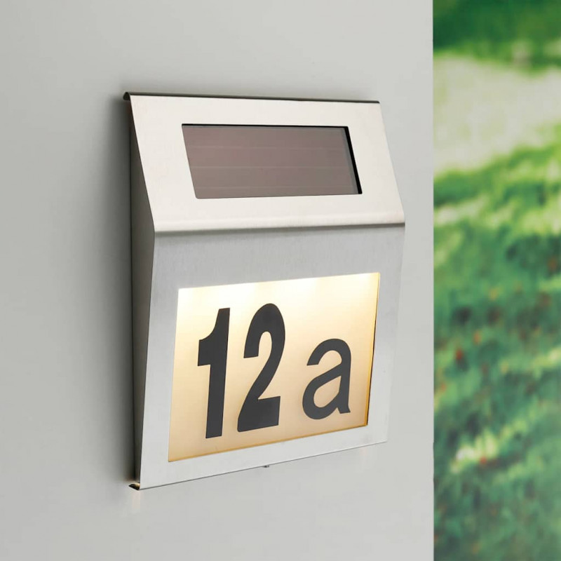 HI Podświetlony numer domu LED, solarny