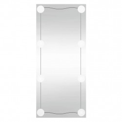 Lustro ścienne z LED, 50x100 cm, szklane, prostokątne