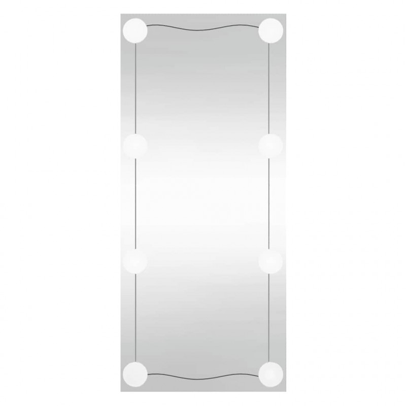 Lustro ścienne z LED, 50x100 cm, szklane, prostokątne