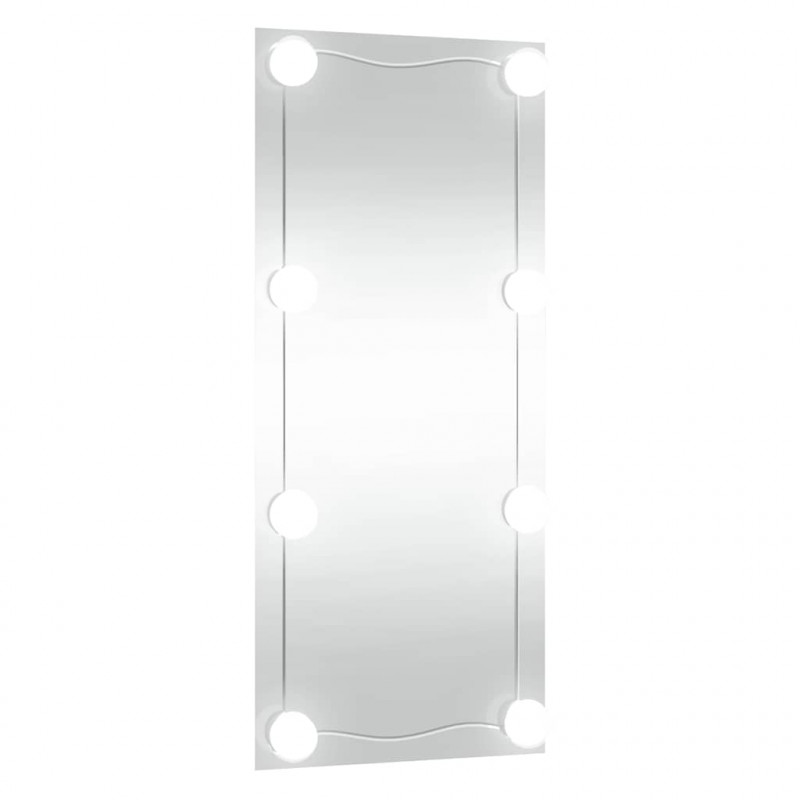 Lustro ścienne z LED, 50x100 cm, szklane, prostokątne