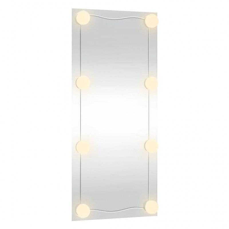 Lustro ścienne z LED, 50x100 cm, szklane, prostokątne