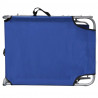 Składany leżak z zadaszeniem, niebieski, aluminium