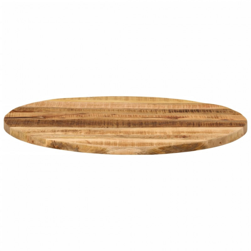 Blat stołu, Ø 70x3,8 cm, okrągły, surowe lite drewno mango