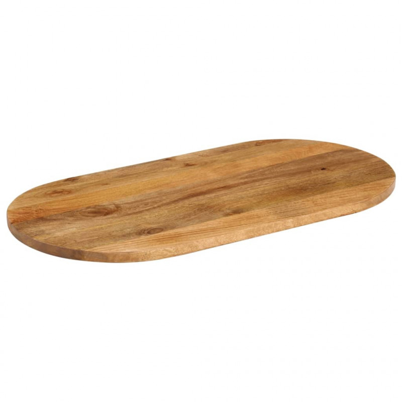 Blat stołu, 100x40x3,8 cm, owalny, lite drewno mango