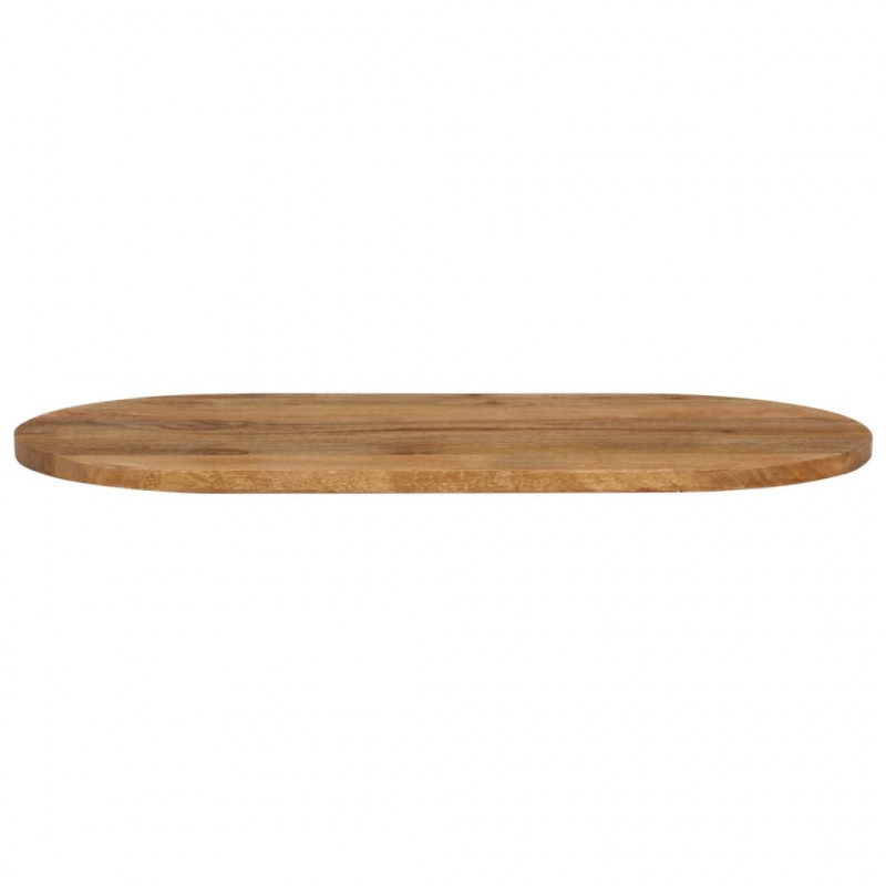 Blat stołu, 100x40x3,8 cm, owalny, lite drewno mango