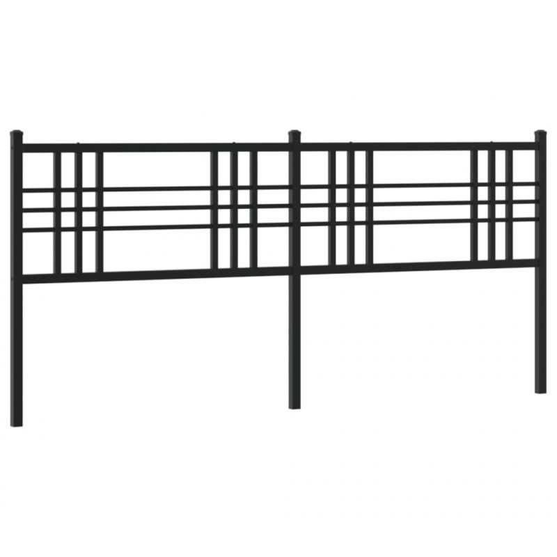 Metalowe wezgłowie, czarne, 180 cm