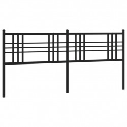 Metalowe wezgłowie, czarne, 200 cm
