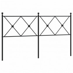 Metalowe wezgłowie, czarne, 160 cm