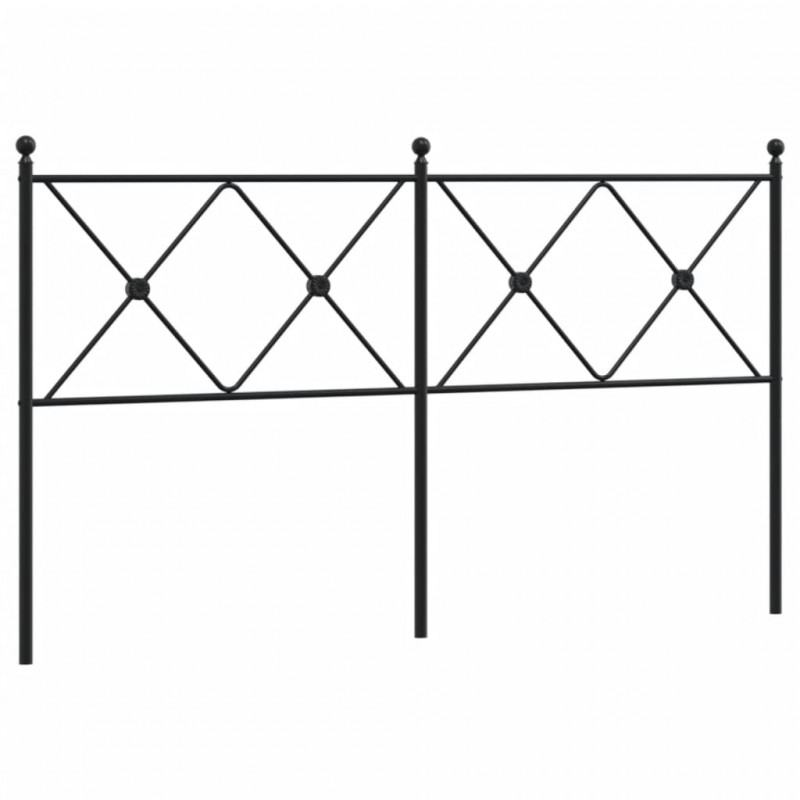 Metalowe wezgłowie, czarne, 160 cm