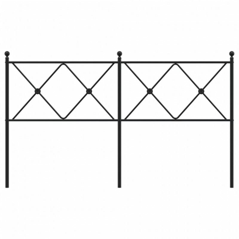 Metalowe wezgłowie, czarne, 160 cm