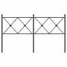 Metalowe wezgłowie, czarne, 160 cm