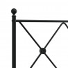 Metalowe wezgłowie, czarne, 160 cm