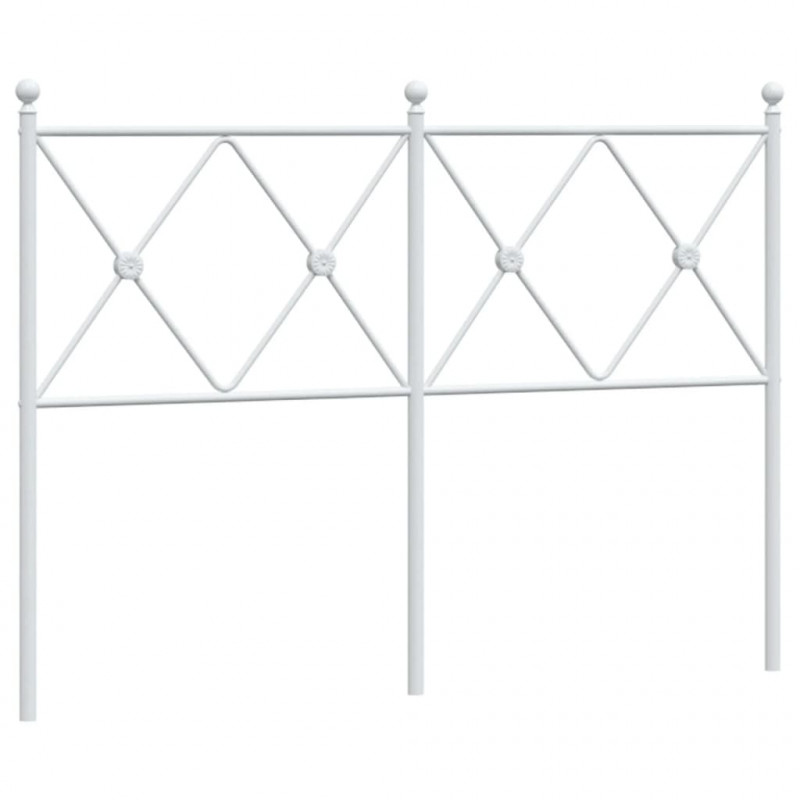 Metalowe wezgłowie, białe, 120 cm