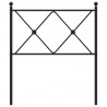 Metalowe wezgłowie, czarne, 75 cm