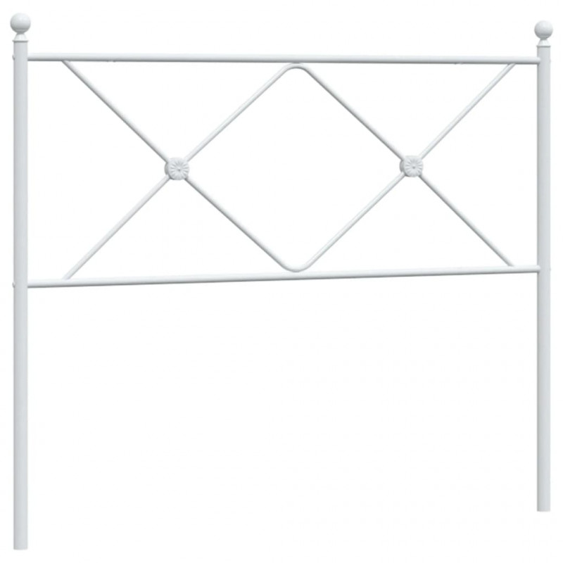 Metalowe wezgłowie, białe, 100 cm