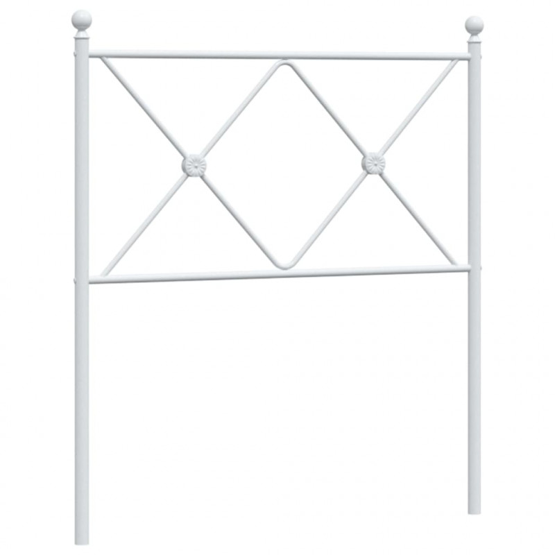 Metalowe wezgłowie, białe, 75 cm