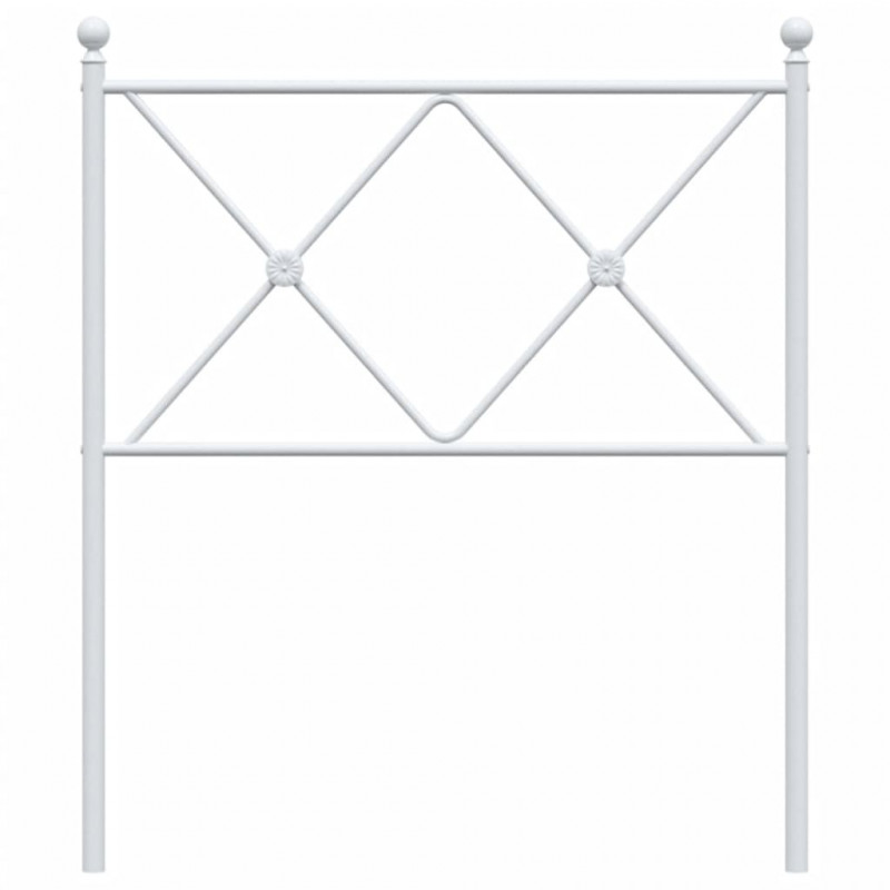 Metalowe wezgłowie, białe, 75 cm