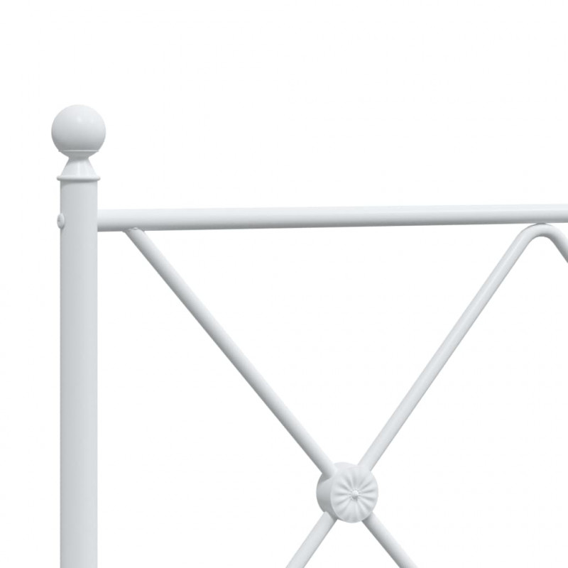 Metalowe wezgłowie, białe, 75 cm