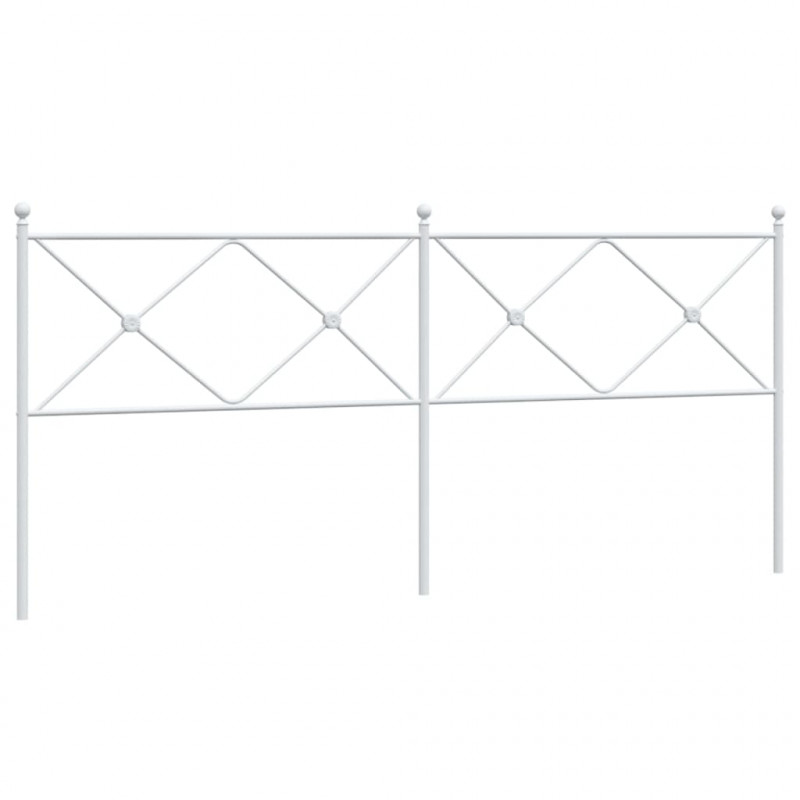 Metalowe wezgłowie, białe, 200 cm