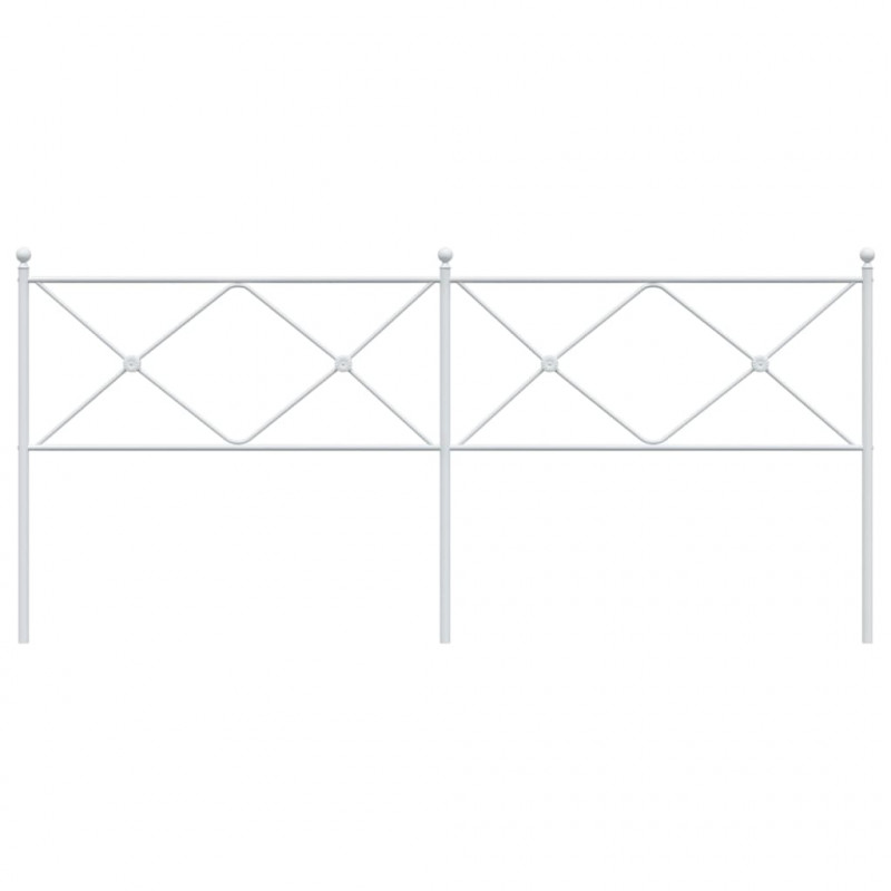 Metalowe wezgłowie, białe, 200 cm
