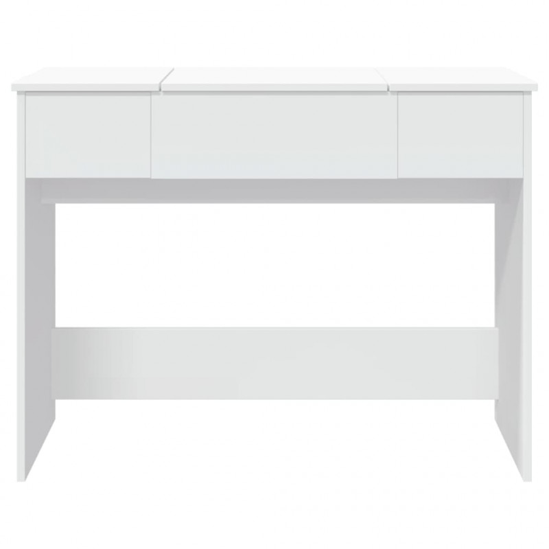 Toaletka z lustrem, biała, 100x45x76 cm