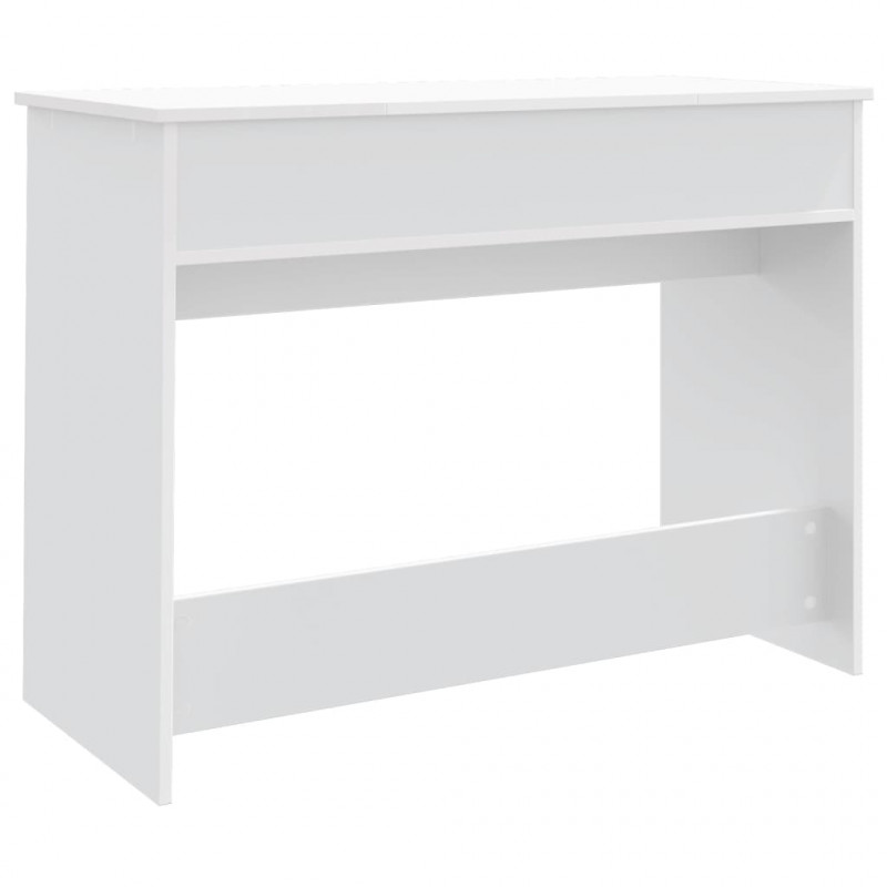 Toaletka z lustrem, biała, 100x45x76 cm