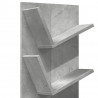 Regał ścienny z 4 półkami, szarość betonu, 33x16x90 cm