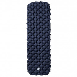 Dmuchany materac turystyczny, 1-osobowy, szary, 190x58x6 cm