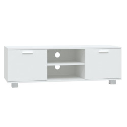 Szafka pod TV, biały, 120x40,5x35 cm, materiał drewnopochodny