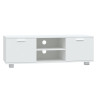 Szafka pod TV, biały, 120x40,5x35 cm, materiał drewnopochodny