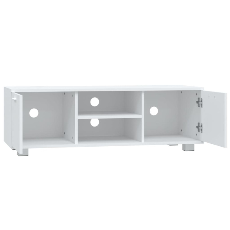 Szafka pod TV, biały, 120x40,5x35 cm, materiał drewnopochodny