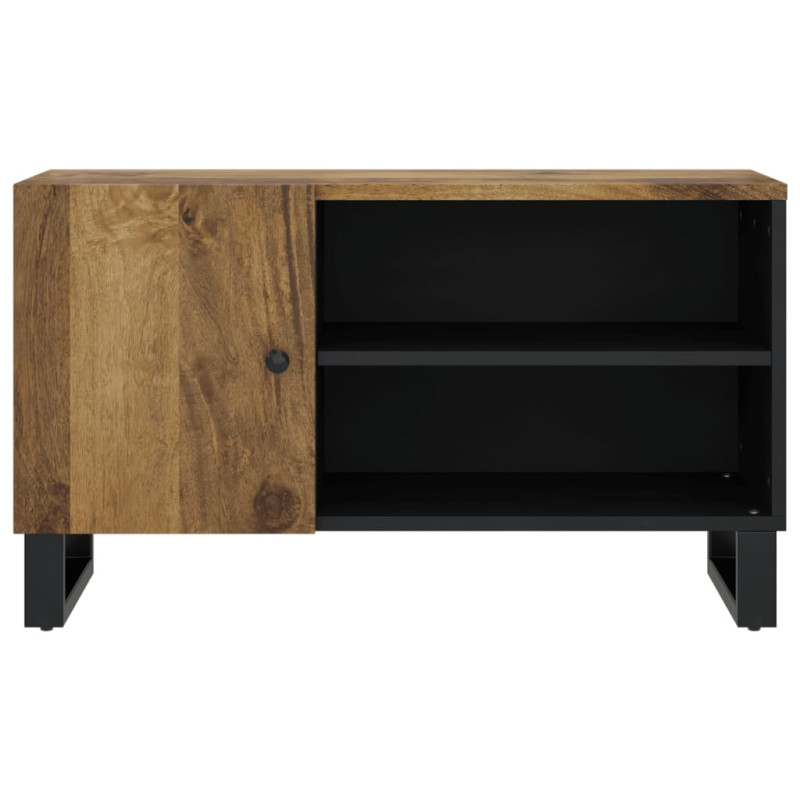 Szafka RTV, 80x33x46 cm, mango i materiał drewnopochodny