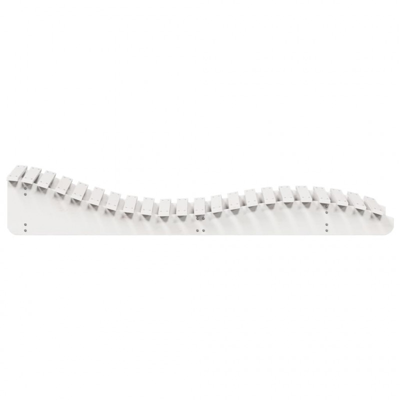 Leżaki, 2 szt., białe, 205x60x31,5 cm, lite drewno sosnowe
