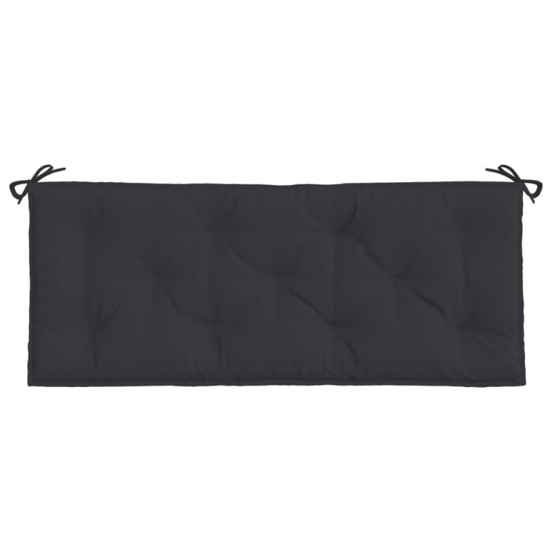 Poduszka na ławkę ogrodową, czarna, 120x50x7 cm, tkanina