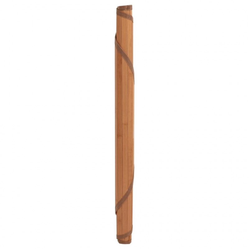 Dywan okrągły, brązowy, 80 cm, bambusowy