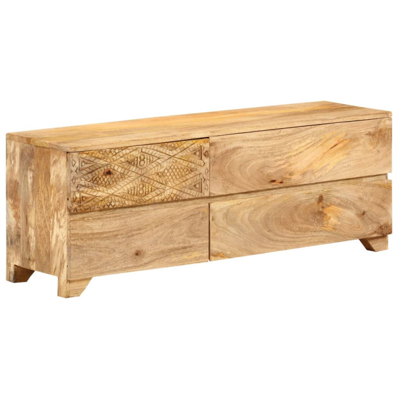 Szafka pod telewizor, lite drewno mango, 110x30x40 cm