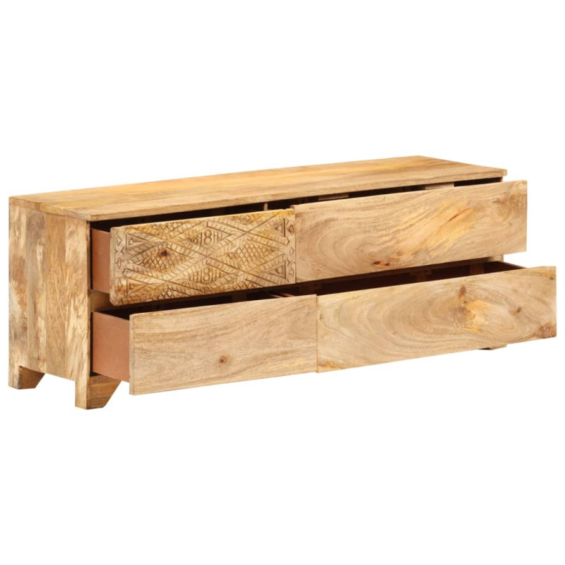Szafka pod telewizor, lite drewno mango, 110x30x40 cm