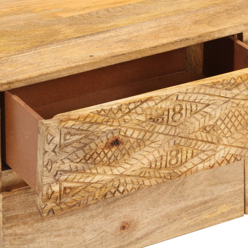 Szafka pod telewizor, lite drewno mango, 110x30x40 cm